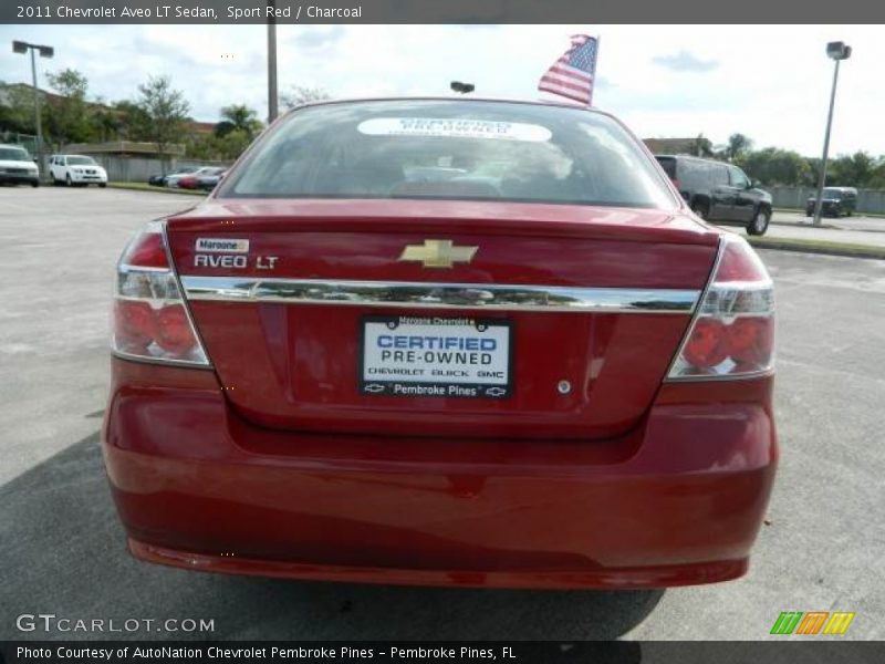 Sport Red / Charcoal 2011 Chevrolet Aveo LT Sedan