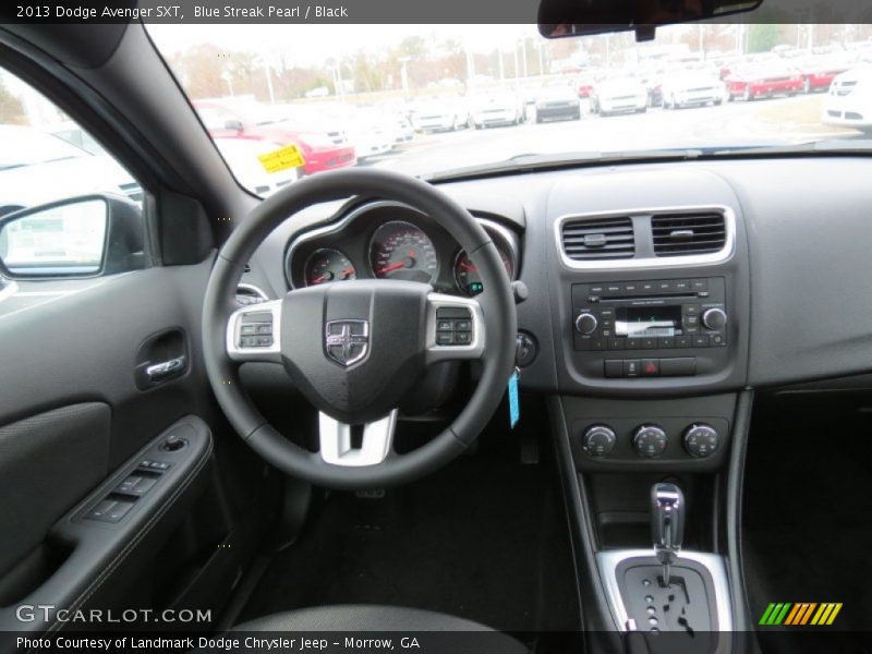 Blue Streak Pearl / Black 2013 Dodge Avenger SXT