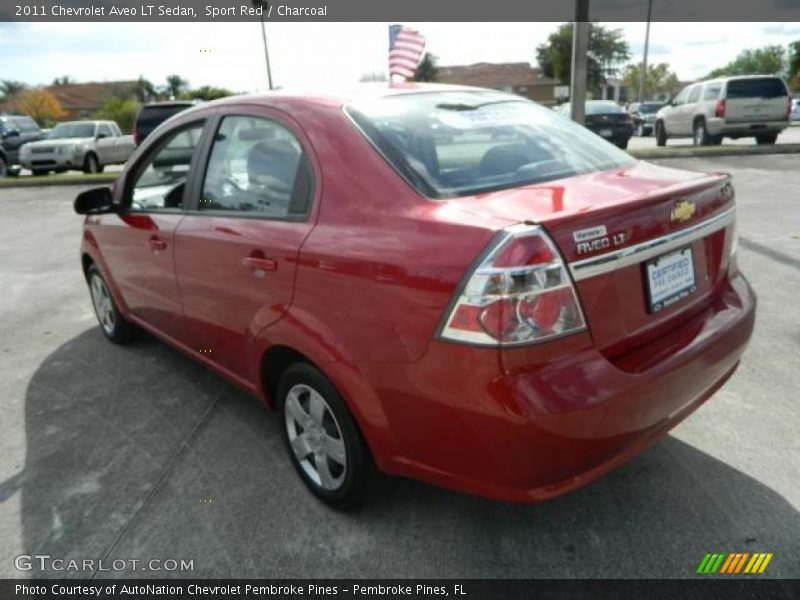 Sport Red / Charcoal 2011 Chevrolet Aveo LT Sedan