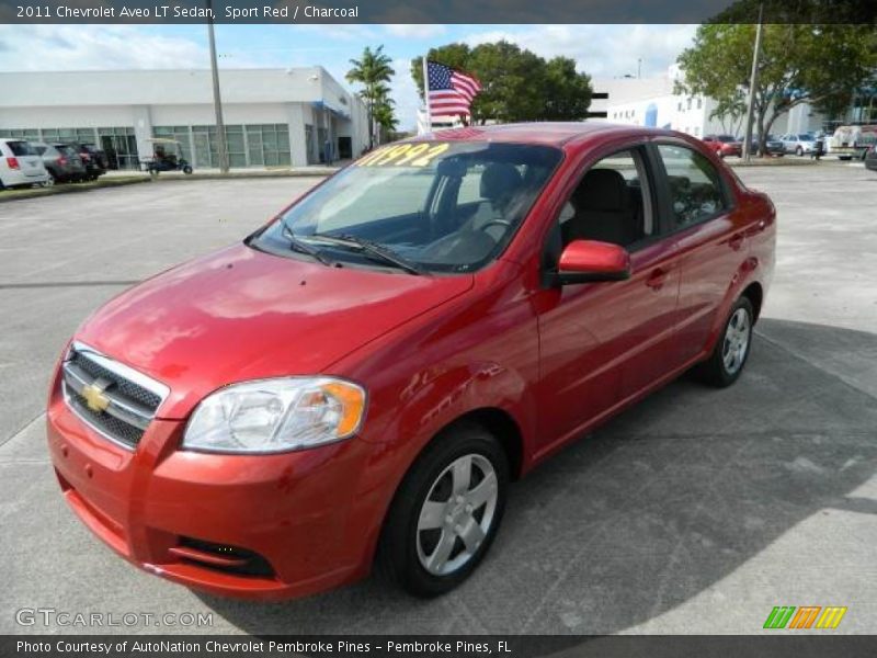 Sport Red / Charcoal 2011 Chevrolet Aveo LT Sedan