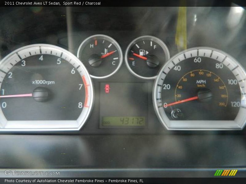 Sport Red / Charcoal 2011 Chevrolet Aveo LT Sedan