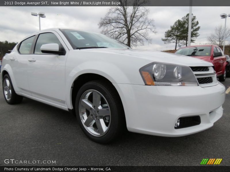 New Bright White / Black/Light Frost Beige 2013 Dodge Avenger SXT