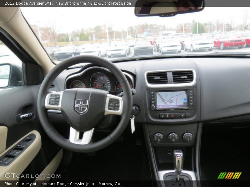 New Bright White / Black/Light Frost Beige 2013 Dodge Avenger SXT
