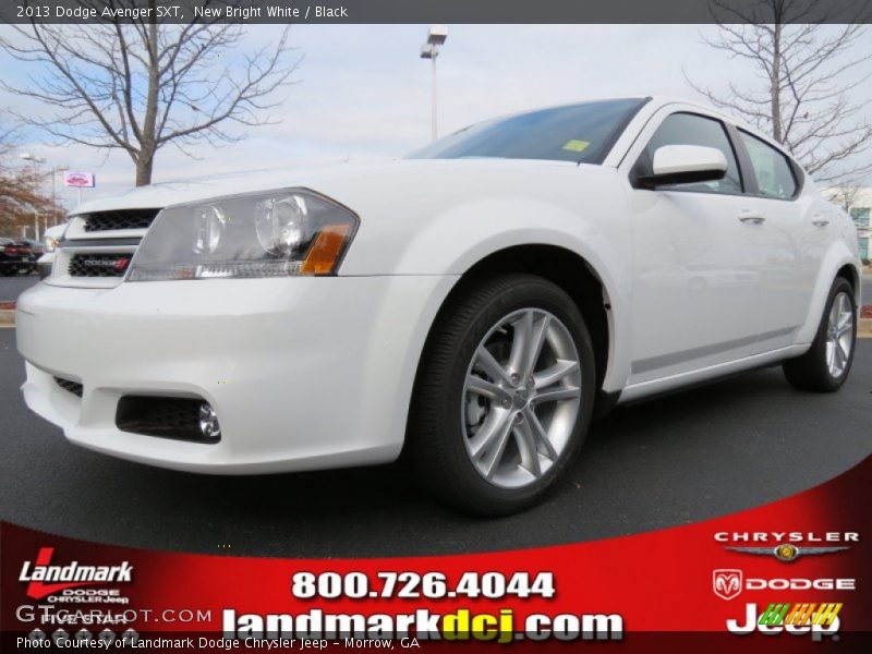 New Bright White / Black 2013 Dodge Avenger SXT