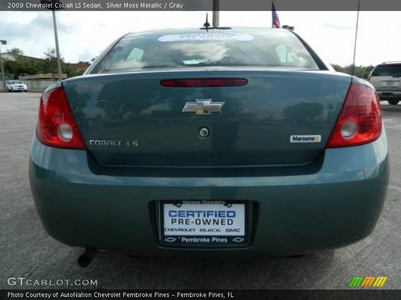 Silver Moss Metallic / Gray 2009 Chevrolet Cobalt LS Sedan
