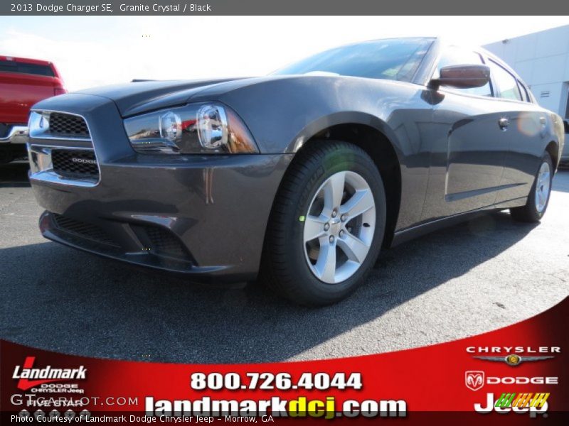 Granite Crystal / Black 2013 Dodge Charger SE