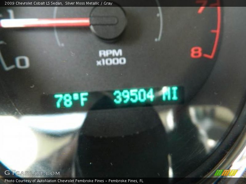 Silver Moss Metallic / Gray 2009 Chevrolet Cobalt LS Sedan