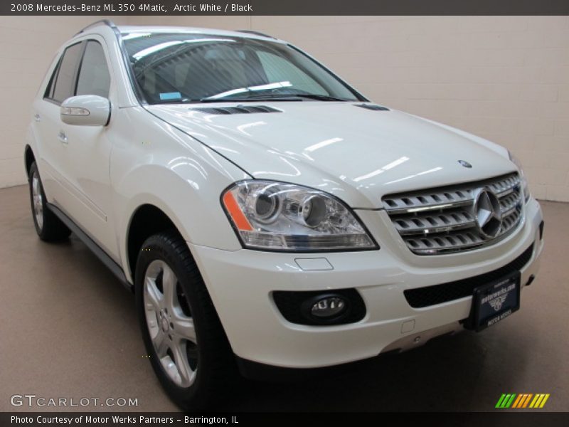 Arctic White / Black 2008 Mercedes-Benz ML 350 4Matic