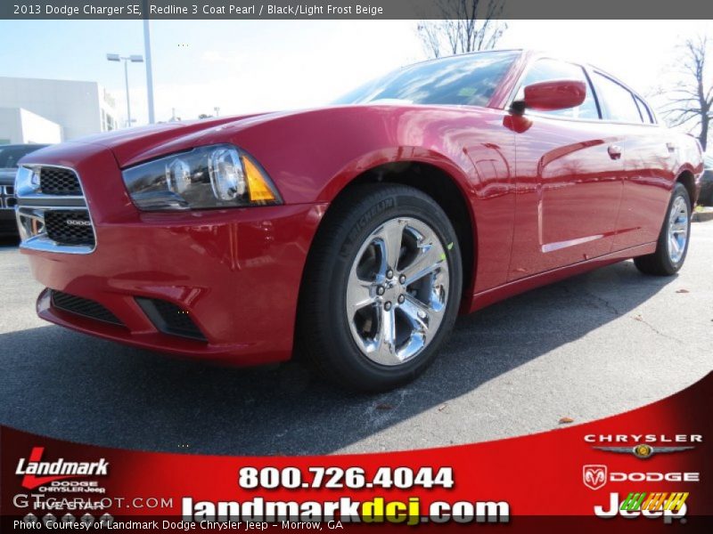Redline 3 Coat Pearl / Black/Light Frost Beige 2013 Dodge Charger SE