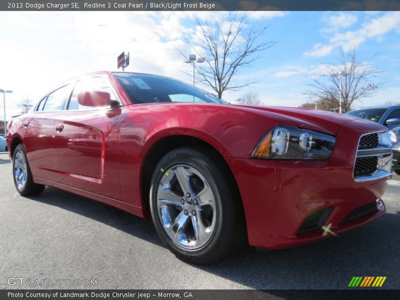 Redline 3 Coat Pearl / Black/Light Frost Beige 2013 Dodge Charger SE