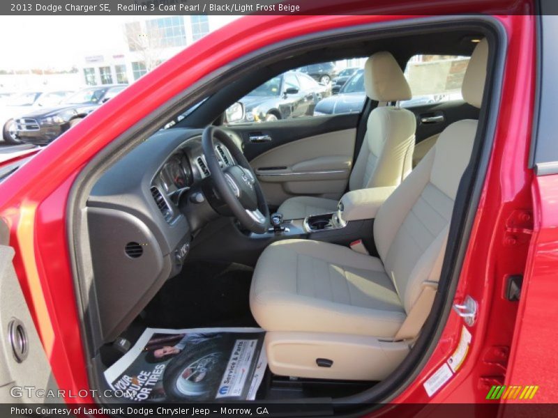 Redline 3 Coat Pearl / Black/Light Frost Beige 2013 Dodge Charger SE
