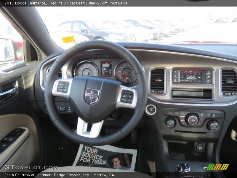 Redline 3 Coat Pearl / Black/Light Frost Beige 2013 Dodge Charger SE