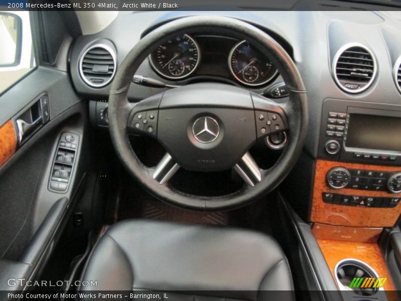 Arctic White / Black 2008 Mercedes-Benz ML 350 4Matic