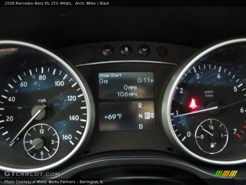 Arctic White / Black 2008 Mercedes-Benz ML 350 4Matic