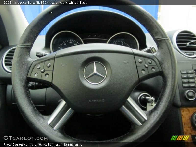 Arctic White / Black 2008 Mercedes-Benz ML 350 4Matic