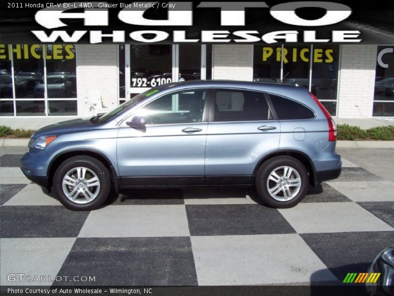 Glacier Blue Metallic / Gray 2011 Honda CR-V EX-L 4WD