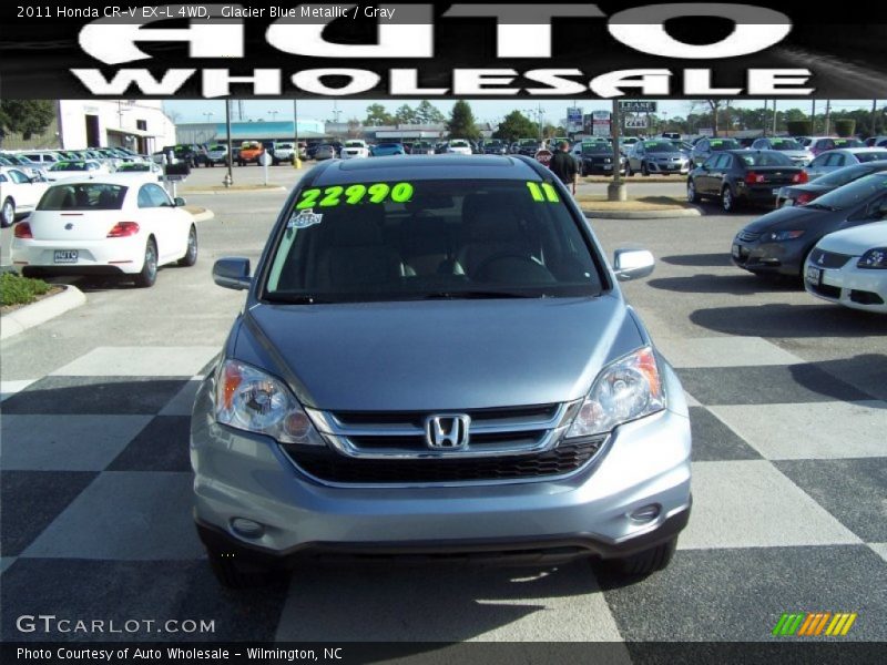 Glacier Blue Metallic / Gray 2011 Honda CR-V EX-L 4WD