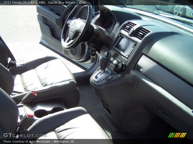 Glacier Blue Metallic / Gray 2011 Honda CR-V EX-L 4WD