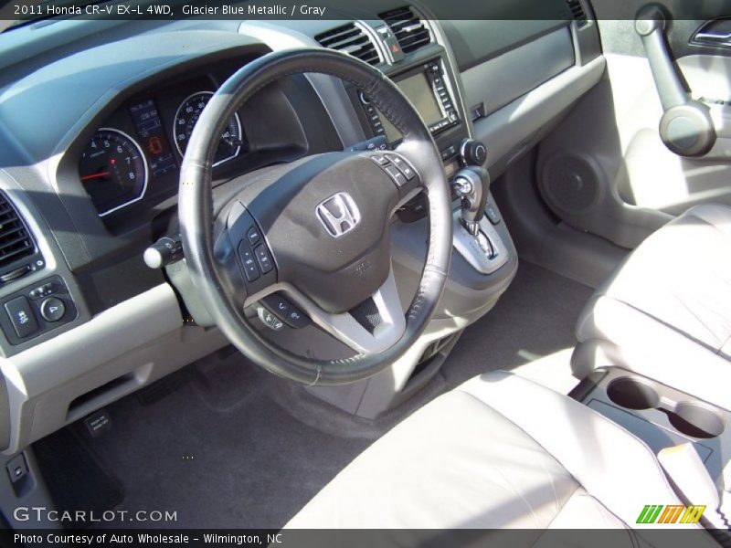 Glacier Blue Metallic / Gray 2011 Honda CR-V EX-L 4WD