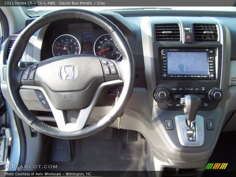 Glacier Blue Metallic / Gray 2011 Honda CR-V EX-L 4WD