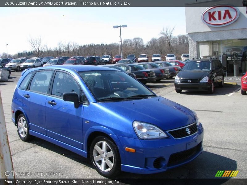 Techno Blue Metallic / Black 2006 Suzuki Aerio SX AWD Sport Wagon