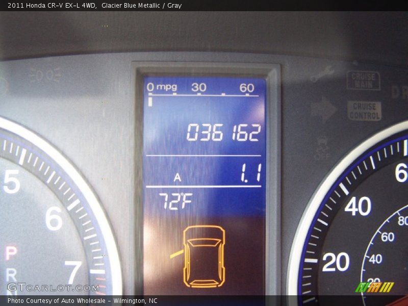 Glacier Blue Metallic / Gray 2011 Honda CR-V EX-L 4WD
