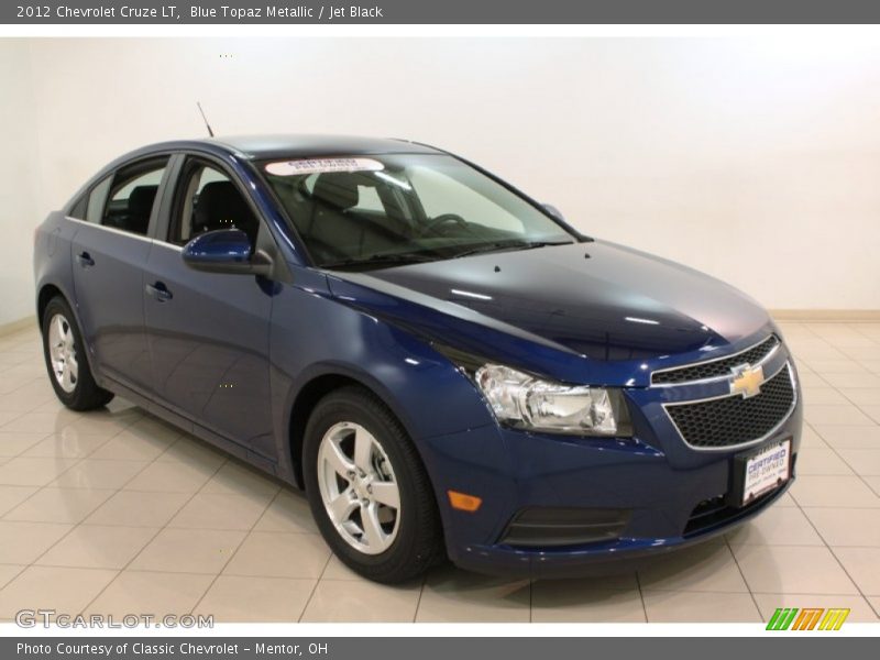 Blue Topaz Metallic / Jet Black 2012 Chevrolet Cruze LT