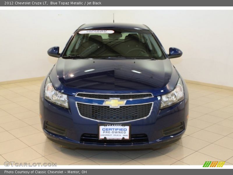 Blue Topaz Metallic / Jet Black 2012 Chevrolet Cruze LT