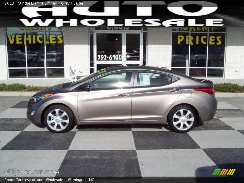 Gray / Beige 2013 Hyundai Elantra Limited