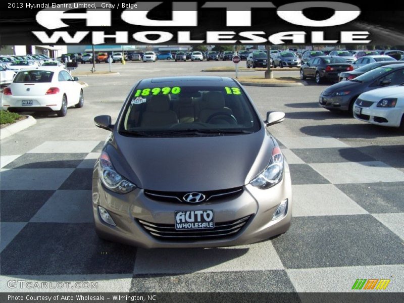 Gray / Beige 2013 Hyundai Elantra Limited