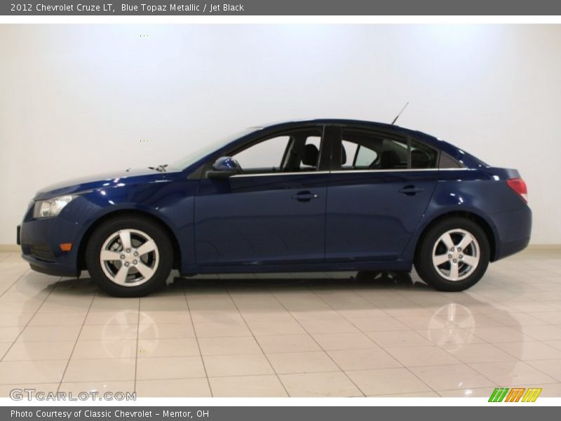Blue Topaz Metallic / Jet Black 2012 Chevrolet Cruze LT