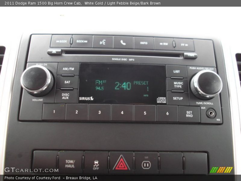White Gold / Light Pebble Beige/Bark Brown 2011 Dodge Ram 1500 Big Horn Crew Cab