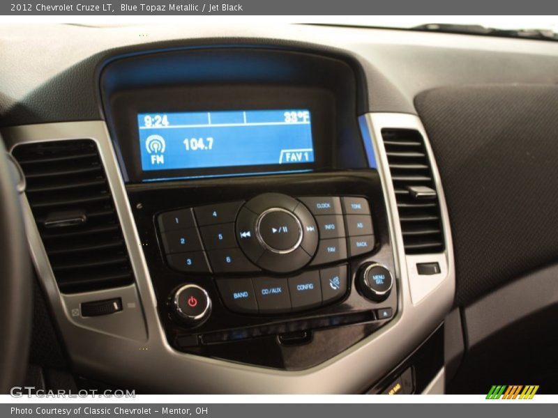 Blue Topaz Metallic / Jet Black 2012 Chevrolet Cruze LT