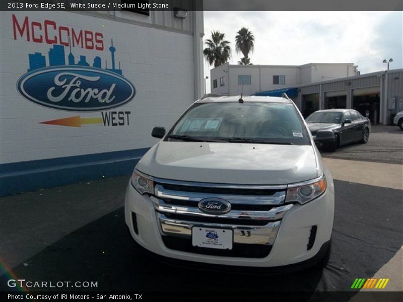 White Suede / Medium Light Stone 2013 Ford Edge SE