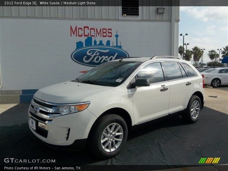 White Suede / Medium Light Stone 2013 Ford Edge SE