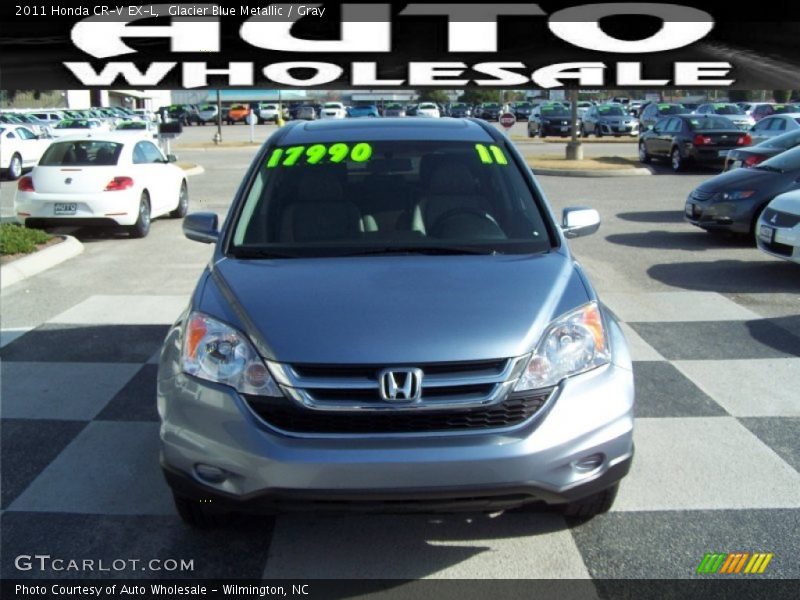 Glacier Blue Metallic / Gray 2011 Honda CR-V EX-L