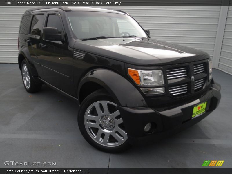 Brilliant Black Crystal Pearl / Dark Slate Gray 2009 Dodge Nitro R/T