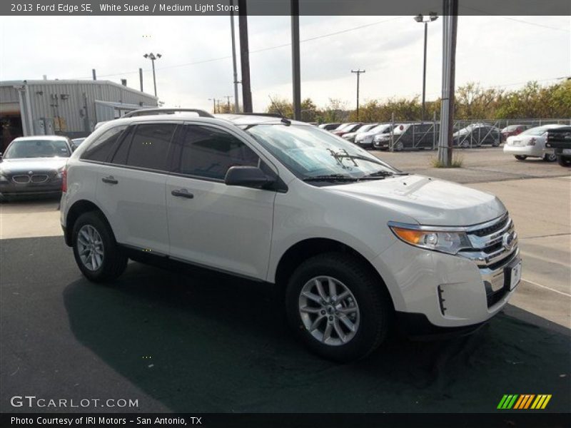 White Suede / Medium Light Stone 2013 Ford Edge SE