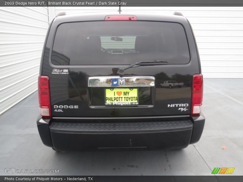 Brilliant Black Crystal Pearl / Dark Slate Gray 2009 Dodge Nitro R/T