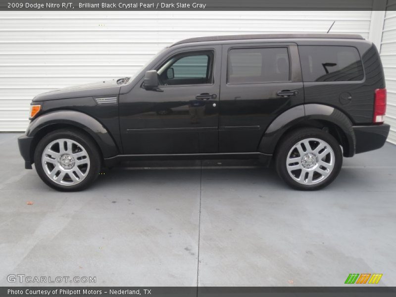 Brilliant Black Crystal Pearl / Dark Slate Gray 2009 Dodge Nitro R/T