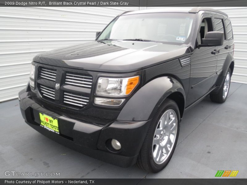 Brilliant Black Crystal Pearl / Dark Slate Gray 2009 Dodge Nitro R/T