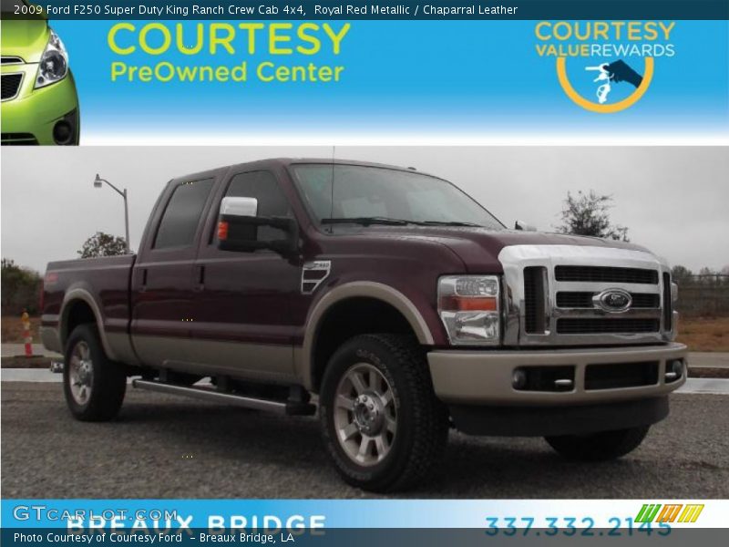 Royal Red Metallic / Chaparral Leather 2009 Ford F250 Super Duty King Ranch Crew Cab 4x4