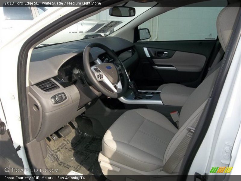 White Suede / Medium Light Stone 2013 Ford Edge SE