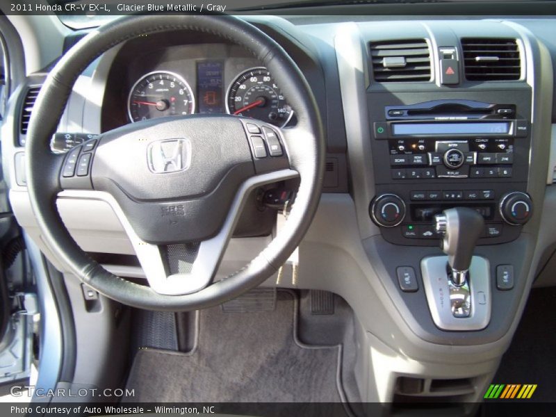 Glacier Blue Metallic / Gray 2011 Honda CR-V EX-L