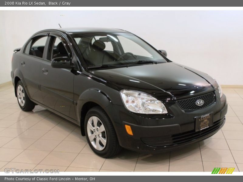 Black / Gray 2008 Kia Rio LX Sedan