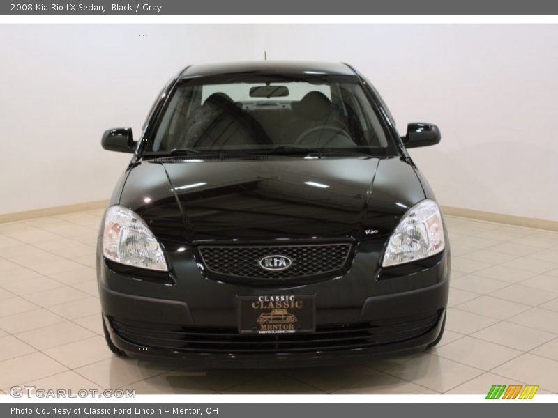 Black / Gray 2008 Kia Rio LX Sedan