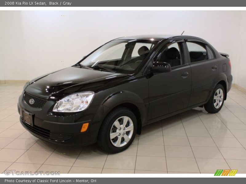 Black / Gray 2008 Kia Rio LX Sedan