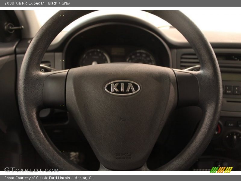 Black / Gray 2008 Kia Rio LX Sedan