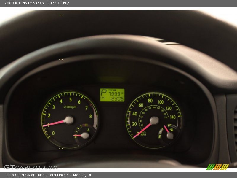 Black / Gray 2008 Kia Rio LX Sedan