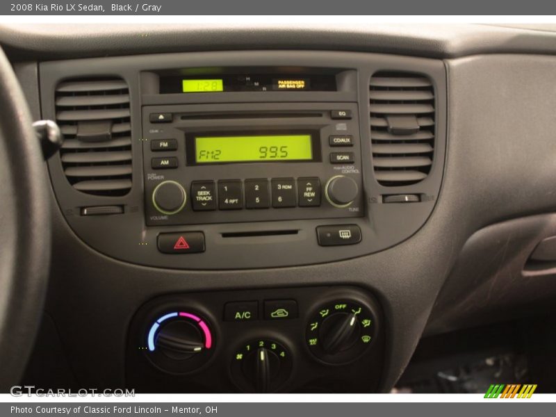 Black / Gray 2008 Kia Rio LX Sedan